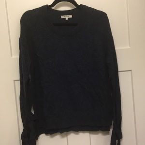 Madewell navy tie sleeves sweater